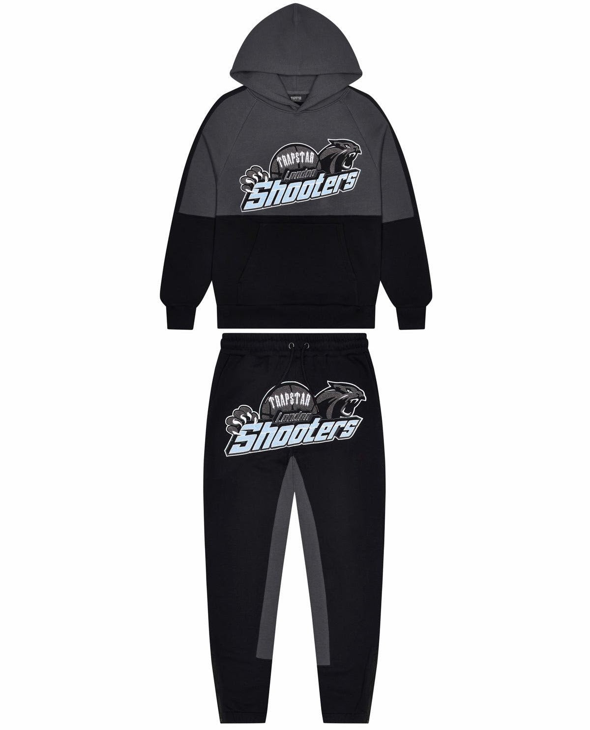 Trapstar Shooters Panel Tracksuit Black/Blue – The Connect